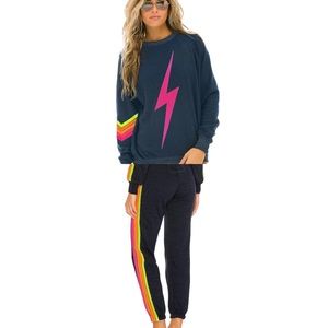 Aviator Nation Navy & Neon Matching Set (Small & Medium)